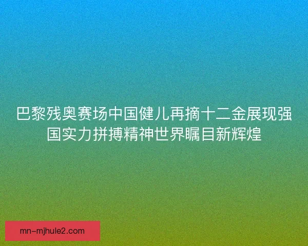 巴黎残奥赛场中国健儿再摘十二金展现强国实力拼搏精神世界瞩目新辉煌